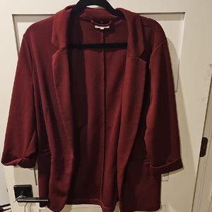 Maurices Rich Burgundy Knit Blazer